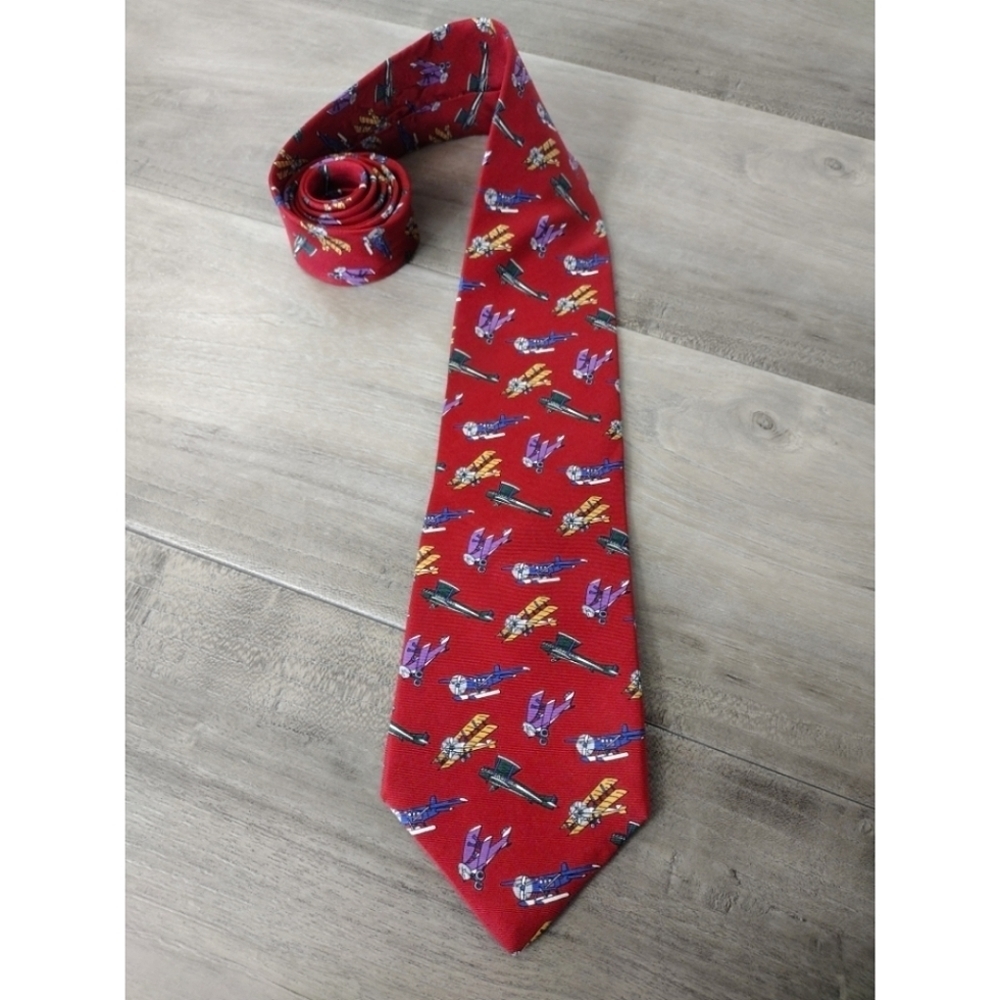 Rooster West End Collection 100% silk novelty tie with planes